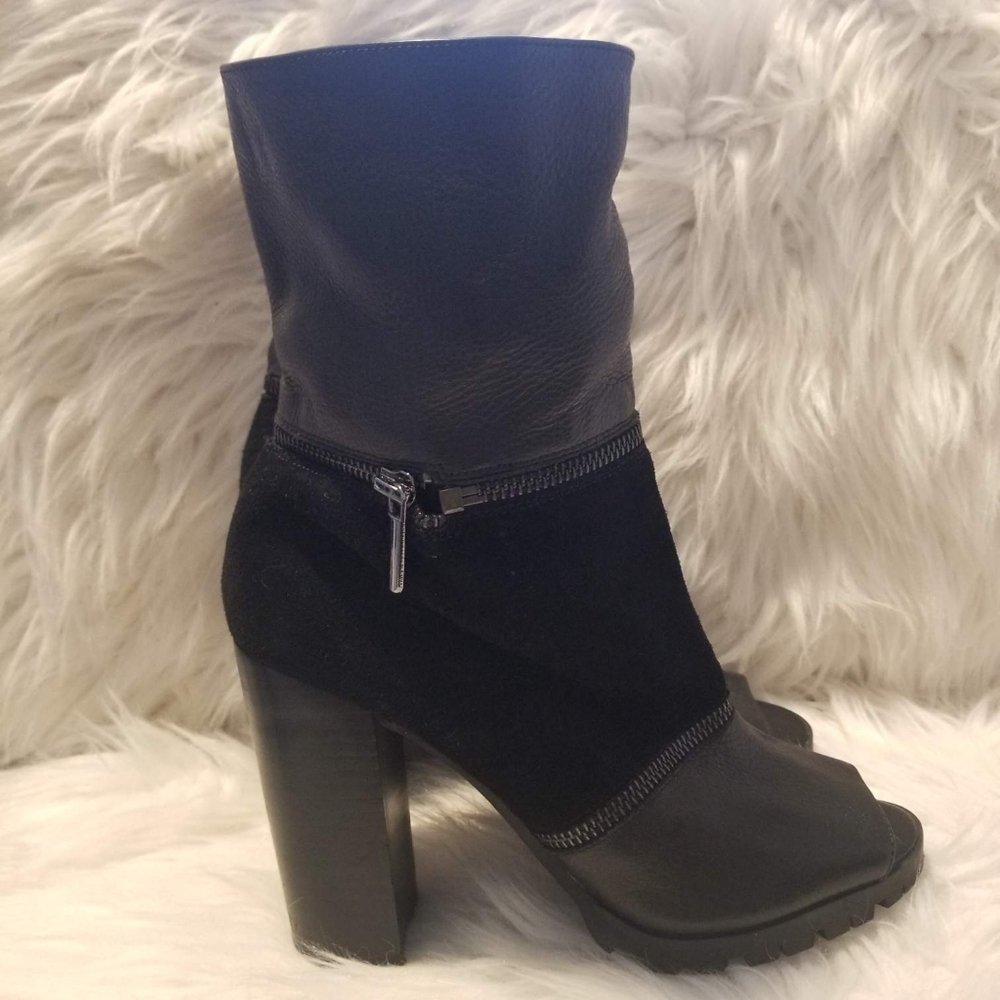 Katy Perry Evelyn Peep Toe Mid Calf Booties